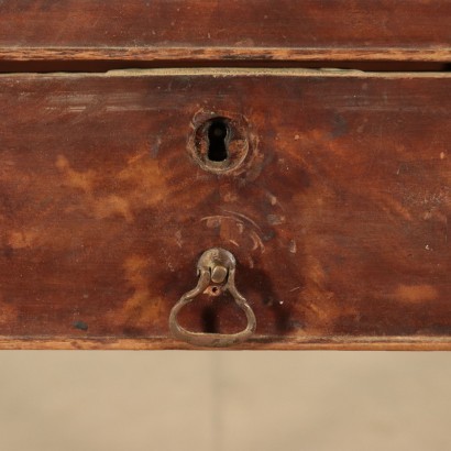 Small Table with Wheels Walnut Italy 19th Century