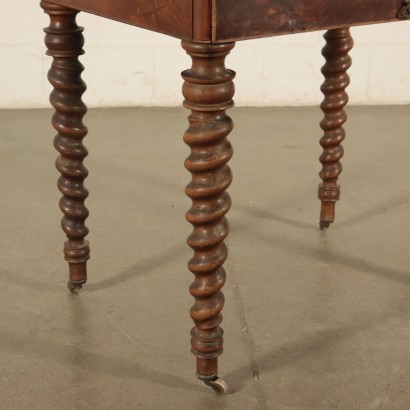 Small Table with Wheels Walnut Italy 19th Century