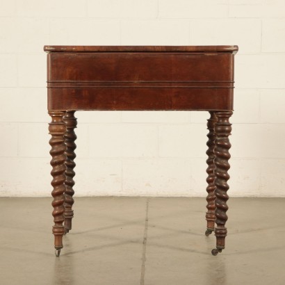 Small Table with Wheels Walnut Italy 19th Century