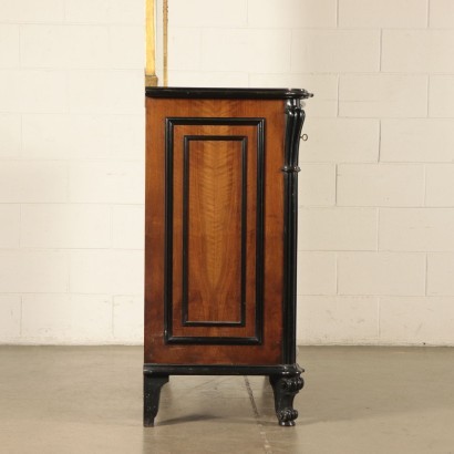 Chest Of Drawers With Mirror Baroque Burr Walnut Italy Early '900s