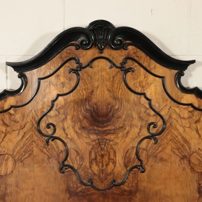 Bed Barocchetto Burr Walnut Italy Early 20th Century