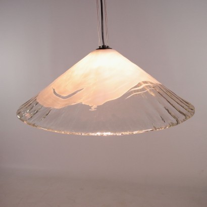 Ceiling Lamp Blown Glass Italy 1980s