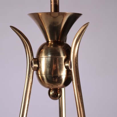 Lamp, Brass and Glass, Italy 1950s Italian Prodution