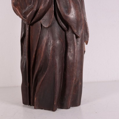 Wooden Sculpture Of Moses Sessile Oak Italy Late '800