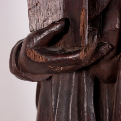 Wooden Sculpture Of Moses Sessile Oak Italy Late '800