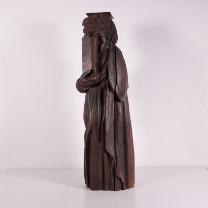 Wooden Sculpture Of Moses Sessile Oak Italy Late '800