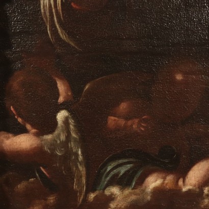 Kunst, Italienische Kunst, Alte italienische Malerei, Ferraù Fenzoni Zugeschrieben, Gott der Vater und die Engel, Ferraù Fenzoni