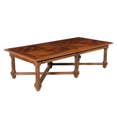 Neo-Renaissance Style Table Walnut Italy 20th Century