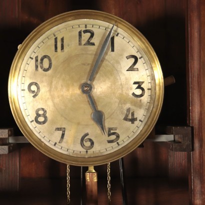 Neo-Renaissance Pendulum Clock, Walnut, Italy 20th Century