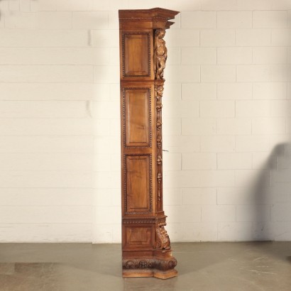 Neo-Renaissance Pendulum Clock, Walnut, Italy 20th Century