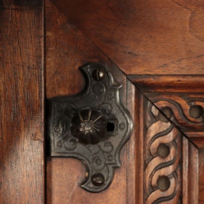 Neo-Renaissance Style Cupboard, Walnut, Italy, 20th Century