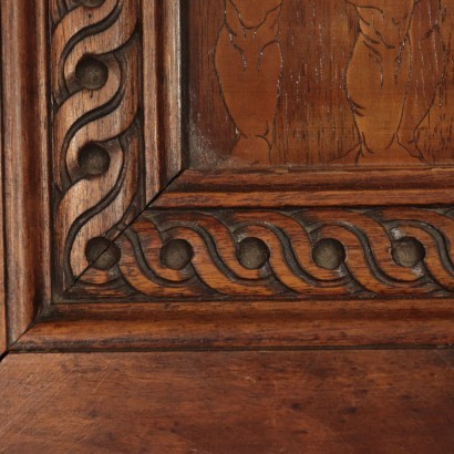 Neo-Renaissance Style Cupboard, Walnut, Italy, 20th Century