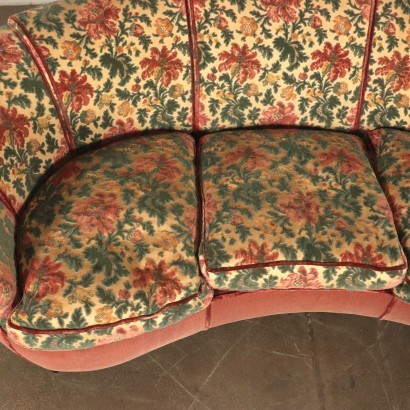 Sofa Samt Italien 1950er