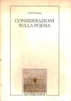 Considerazioni sulla poesia