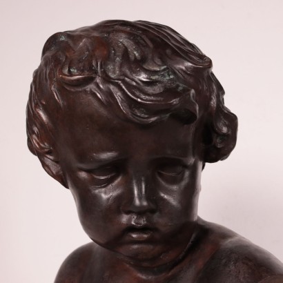 Child Face Bronze Italy Late '800