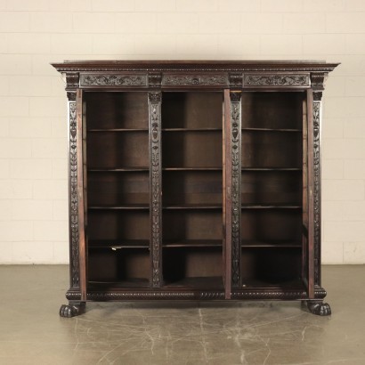 antiques, bookstore, antique bookcases, antique bookstore, Italian antique bookstore, antique bookstore, neoclassical bookstore, 19th century bookstore