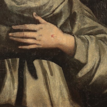 Saint Catherine Of Siena Oil On Canvas 17th Century