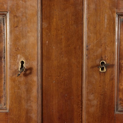 Large Wardrobe Directoire Walnut Italy Early 19th Century