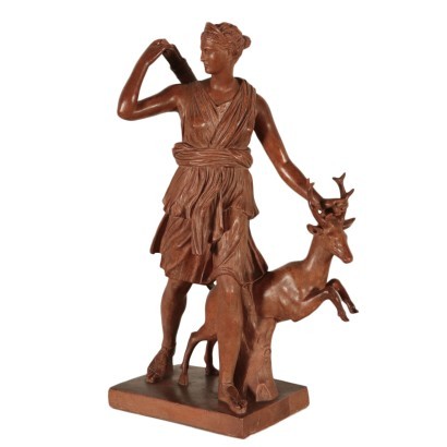 Diana The Huntress Statue Terracotta Italy Late '800 Early '900