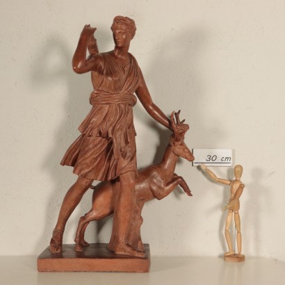 Diana The Huntress Statue Terracotta Italy Late '800 Early '900