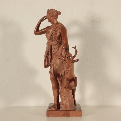 Diana The Huntress Statue Terracotta Italy Late '800 Early '900