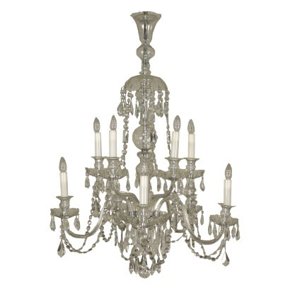 Crystal Chandelier Italy 20th Century