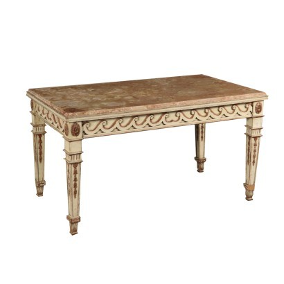 Louis XVI Style Table Red Verona Marble Italy 20th Century