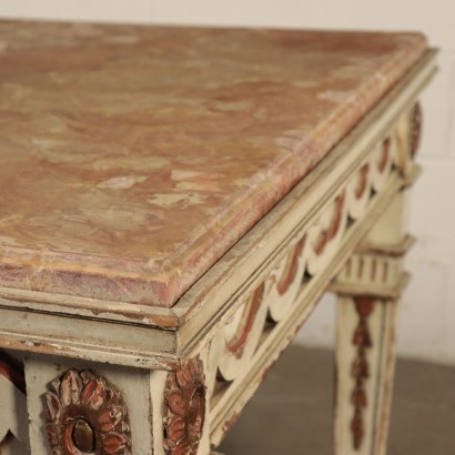 Louis XVI Style Table Red Verona Marble Italy 20th Century