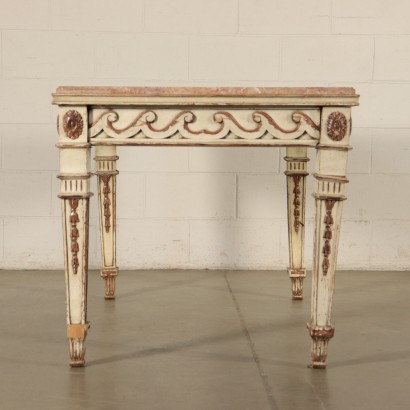 Louis XVI Style Table Red Verona Marble Italy 20th Century