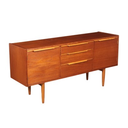 Sideboard Beech and Teak Veneer England 1960s English Prodution