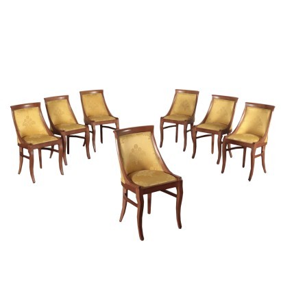 Seven Chairs Empire Style Italy 20th Century