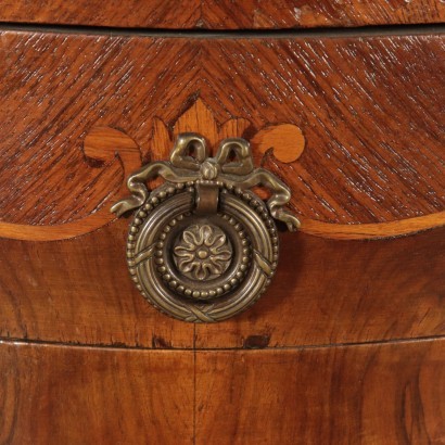 Pair of Bedside Tables Barocchetto Rosewood Burr Walnut Italy '900