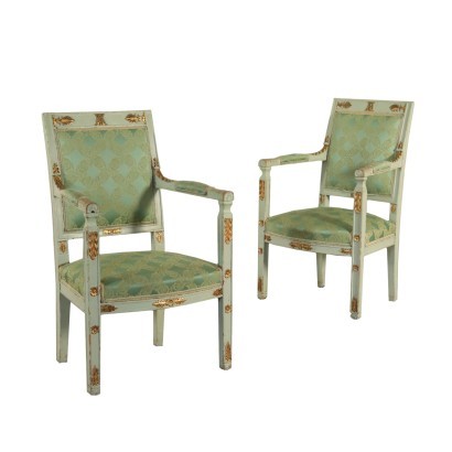 Pair Of Armchairs Louis XVI Style Italy 20th Century