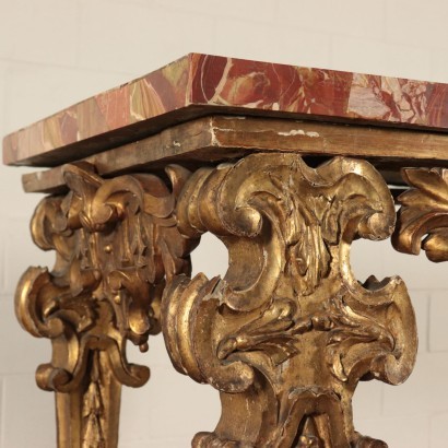 Baroque Console Red Jasper Italy Second Quarter 18th Century