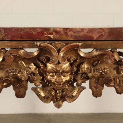 Baroque Console Red Jasper Italy Second Quarter 18th Century