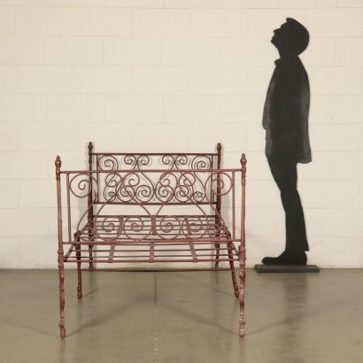 Folding Single Bed Wrought Iron Cast Iron Italy Late 19th Century