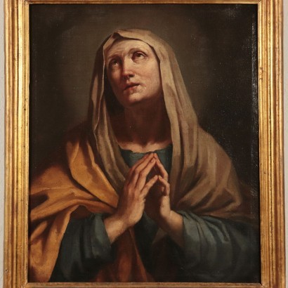 Mourning Virgin Italian School Oil On Canvas 18th Century