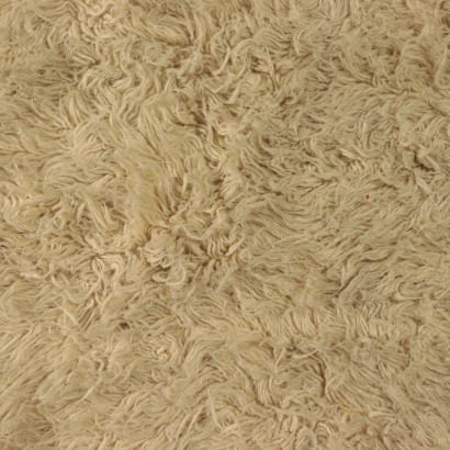 Shaggy White Vintage Carpet Wool