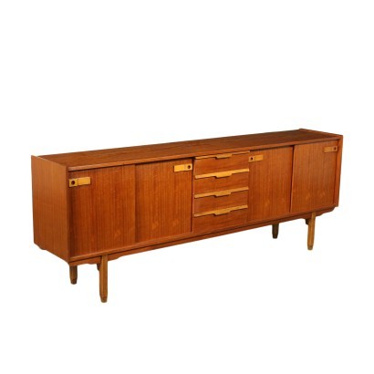 Sideboard Teak Veneer Italy 1960s Italian Prodution