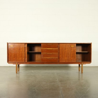 Sideboard Teak Veneer Italy 1960s Italian Prodution