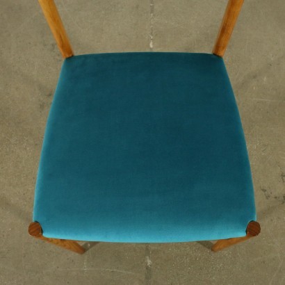 Chairs Foam Ash Tree Velvet Italy 1950s-1960s Gio Ponti for Cassina