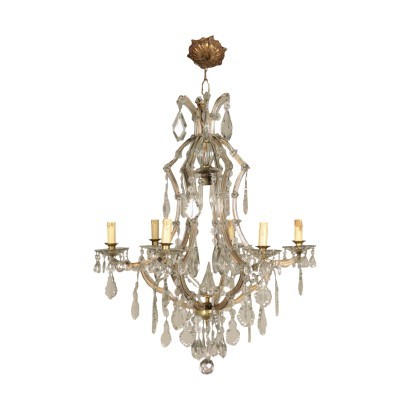 Maria Theresa Chandelier Glass Italy 20th Century