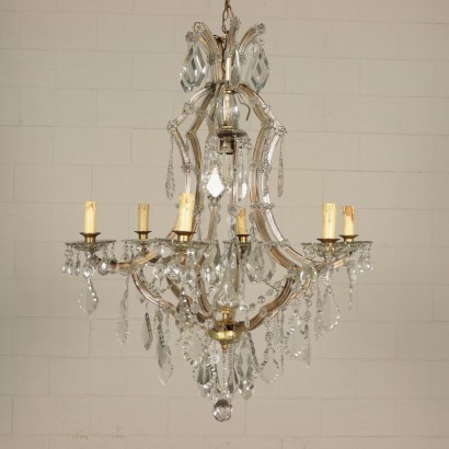 Maria Theresa Chandelier Glass Italy 20th Century