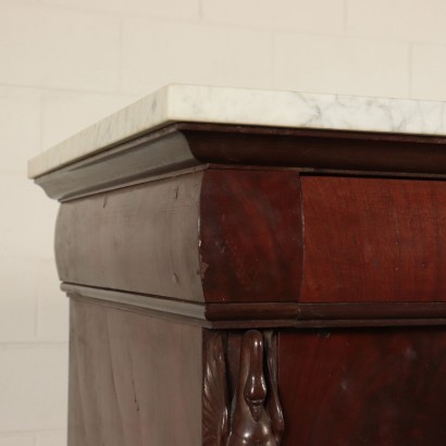 Empire Style Ligurian Chest of Drawers Mahogany Italy 19th Century