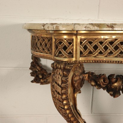 Neoclassical Style Drop Shaped Console Italy 20th Century