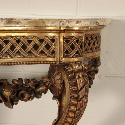 Neoclassical Style Drop Shaped Console Italy 20th Century