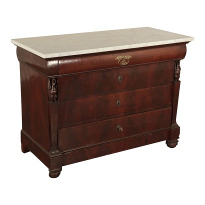 Empire Style Ligurian Chest of Drawers Mahogany Italy 19th Century