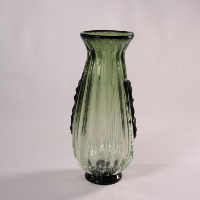 Glass Vase Murano Italy 1980s Murano Manufacture