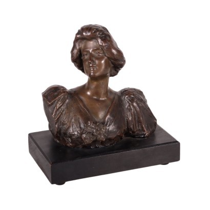 Female Bust Bronze Naples Italy 1996 Francesco De Matteis