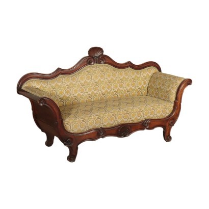 Louis Philippe Sofa Walnut Italy 19th Century